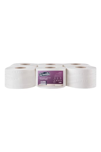 Wanda Soft Maxi Cimri Tuvalet Kağıdı 6 KG 222M Rulo - 6'lı Paket - 2 Katlı, 13,5cm Yaprak Eni