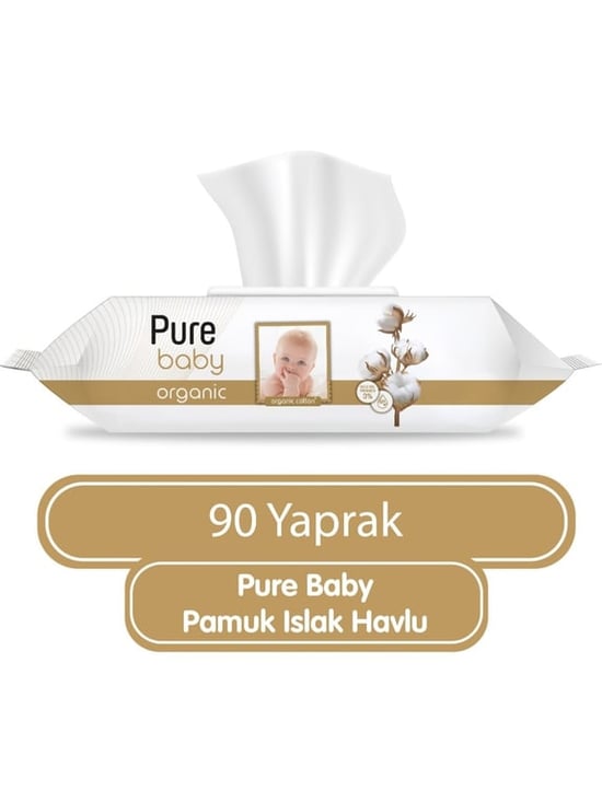 Pure Baby Or.pamuklu Bebek Islak Havlu 90 Lı 0026