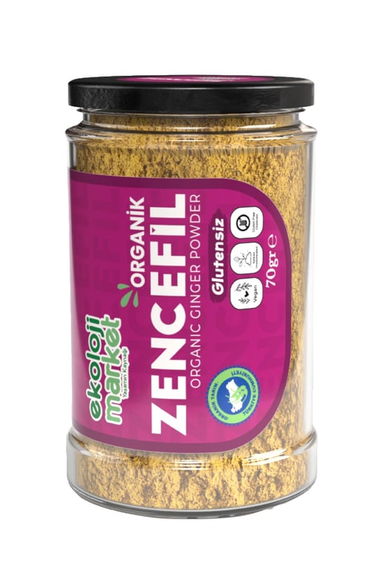Organik Kavanoz Zencefil 70 Gr.