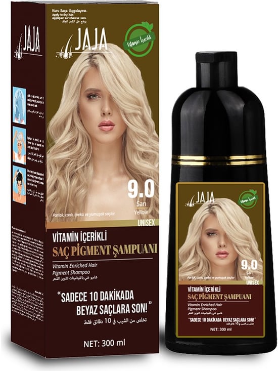 Jaja Saç Pigment Şampuanı (beyazlar Için Şampuan Boya) No:9 Sarı 300 Ml