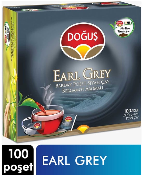 Doğuş Süzen Poşet Çay 100 Poşet Earl Grey