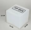 Kare Tipbox - Bahşiş Kutusu Buz Beyaz - 14x14xh13cm