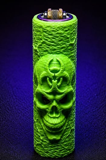 Toxic Skull Kafatası Figürlü Çakmak Kılıfı Clipper