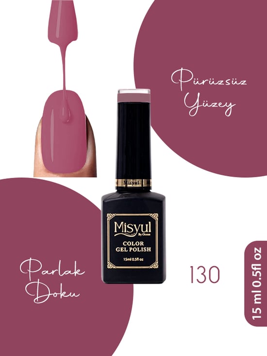 Misyul Uv Led Kalıcı Oje Nail Art 15 Ml 130