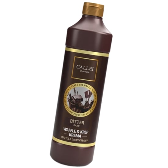 Callei Bitter Çikolata Sosu 1000g - Waffle, Pankek, Krep ve Fondu İçin