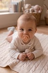 Wee Baby Pure Yuvarlak Uçlu Kauçuk Emzik 6-18 Ay Somon