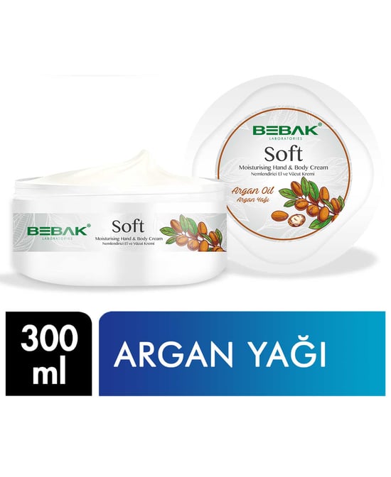 Bebak Argan Yağı Nemlendirici El ve Vücut Kremi 300 Ml