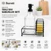 Barotti Dmr-9779 ( Cam Şişe & 500ml ) ( Siyah Metal Stand & Siyah Pompa ) Sıvı Sabunluk Seti