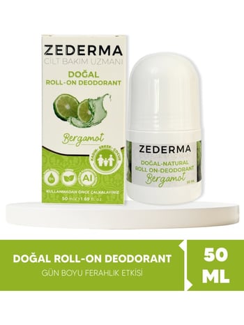 Zederma Doğal Roll-on Deodorant Bergamot