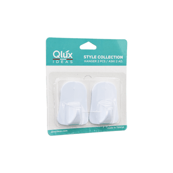 Qlux L-00735 ( 2pcs ) Opak Beyaz Plastik Askı