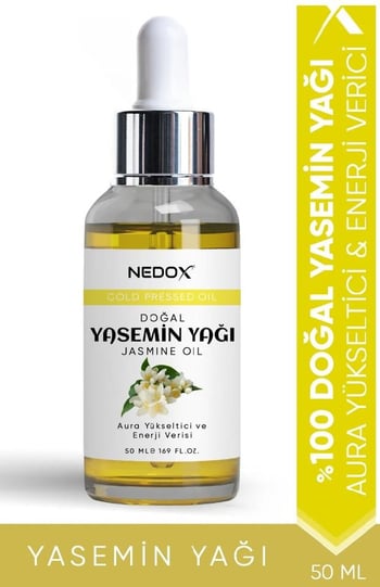 Nedox yasemin Yağı %100 Doğal Bitkisel Aura Yükseltici & Enerji Verici Jasmine Oil 50 Ml