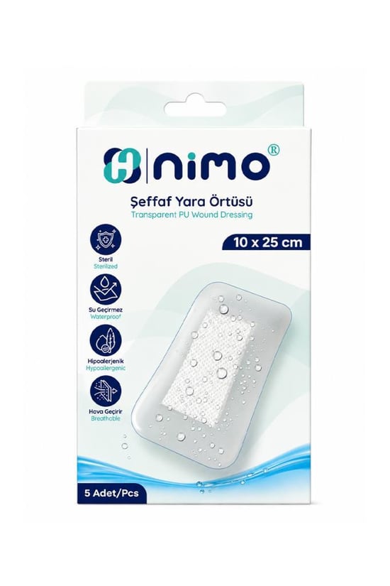 Nimo Şeffaf Yara Örtüsü 10x25 Cm 5li