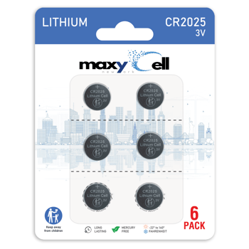Maxycell 6 Adet 1225 Cr1225 Dl1225 3 V Lityum Düğmeli Piller