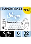 Sleepy Bio Natural Premium Plus Airbag Comfort 6 Numara X Large 32'li Bebek Bezi