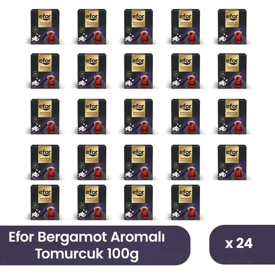 Efor Tomurcuk Bergamot Aromalı Siyah Çay 100 Gr – 24'lü Koli