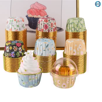 11 Cm Lüks Desenli Metalize Kek Kalıbı 12 Li Pvc