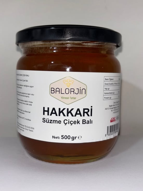 Balorjin Hakkari Süzme Çiçek Balı 500 Gr
