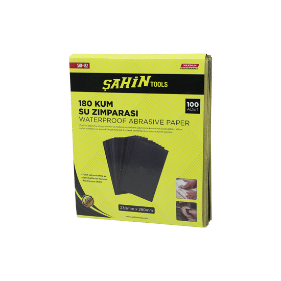 Şahin Tools Şht-132 ( 180 Kum ) ( Kağıt ) ( Su Zımparası ) ( 230x280mm )