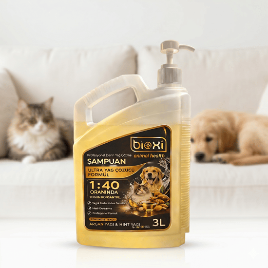Bioxi®deep Clean Yogun Kirli ve Yağlı Tüyler için Konsatre Şampuan,3lt,pet Kuaförlerine Özel