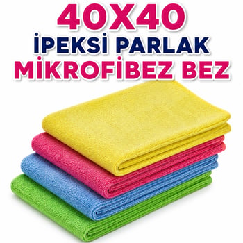 Ateks 40x40 İpeksi Parlak Mikrofiber Bez Temizlik Bezi