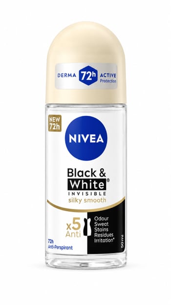 Nivea Black & White Invisible Silky Smooth Kadın Roll On 50 Ml