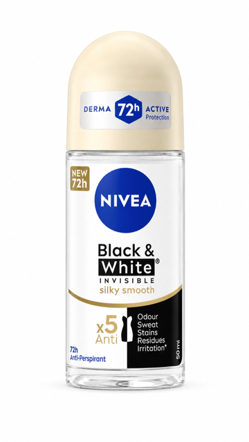 Nivea Black & White Invisible Silky Smooth Kadın Roll On 50 Ml