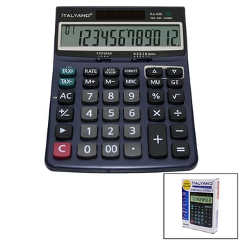 İnura Global İtalyano Ka-035 ( 12 Haneli ) Hesap Makinesi ( 100 İşlem Geri Saydırma )