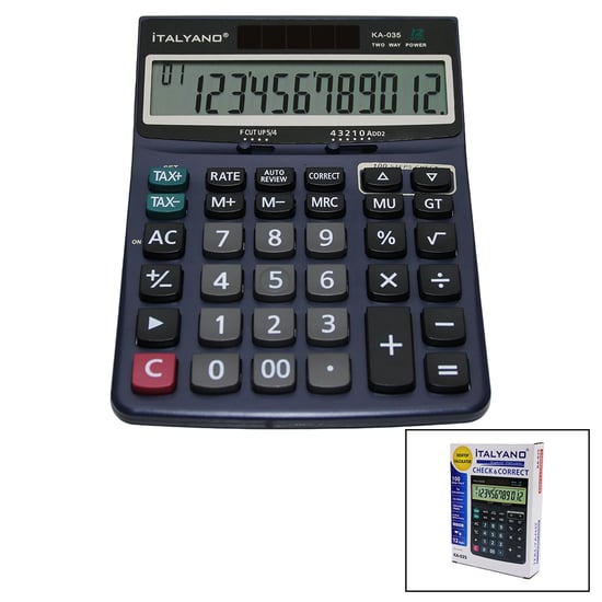 İnura Global İtalyano Ka-035 ( 12 Haneli ) Hesap Makinesi ( 100 İşlem Geri Saydırma )