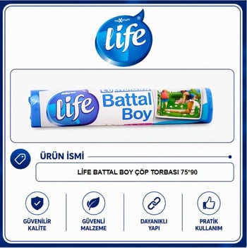 Life Battal Boy Çöp Torbası 10'Lu