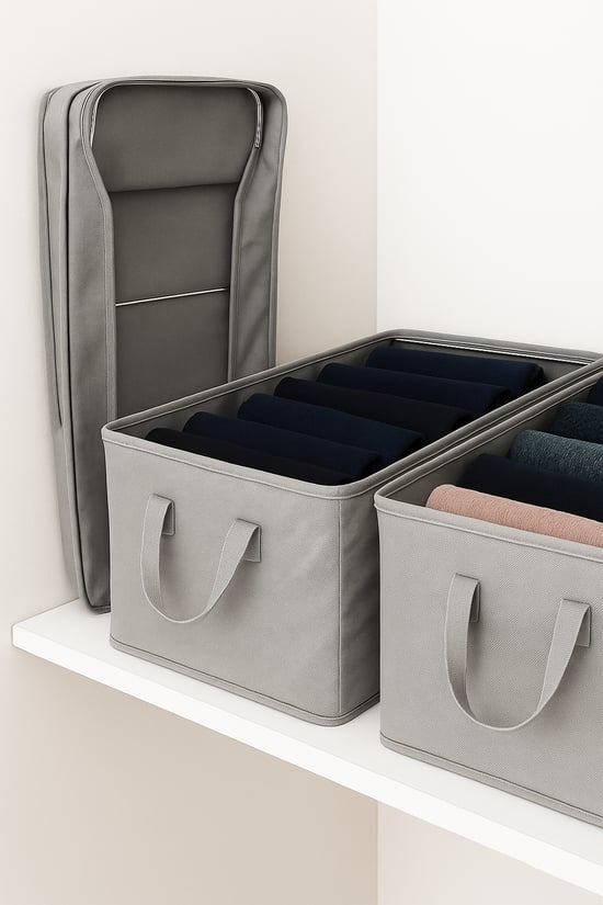 SERYAT Raf Düzenleyici Organizer | Çelik Destekli, Katlanabilir, Suya Dayanıklı Organizer - Orta Boy