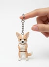 Corgi Köpek Figürlü Hareketli Anahtarlık