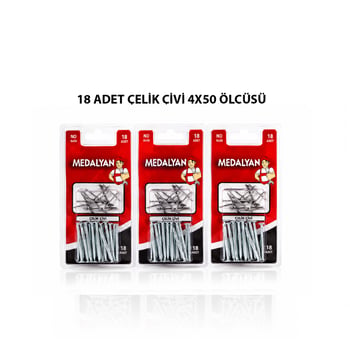 Medalyan Dl-20 ( 4x50 ) ( 18pcs ) ( Beton ) Çelik Çivi