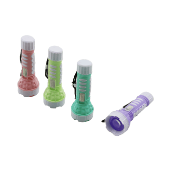 İ10-010 Led Flashlight Xjm-188 ( Pilli ) ( Mini Boy: 9.5cm & Çap: 3cm ) El Feneri ( Renkli Plastik )