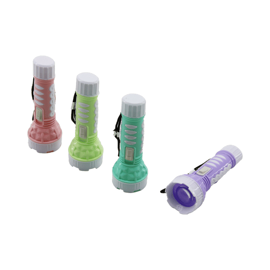 İ10-010 Led Flashlight Xjm-188 ( Pilli ) ( Mini Boy: 9.5cm & Çap: 3cm ) El Feneri ( Renkli Plastik )