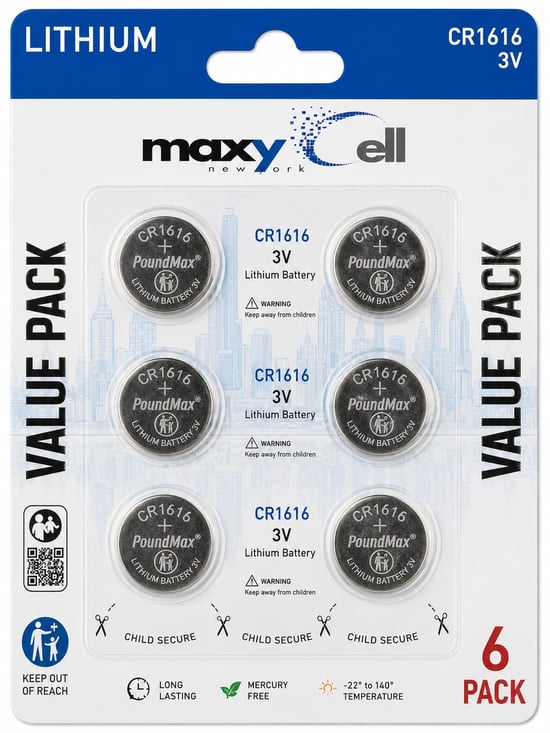 Maxycell 6 Adet 1616 Cr1616 Dl1616 3v Lityum Düğme Pilleri