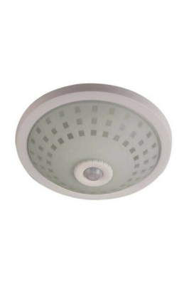 İnura Global Nisaluce E-2002 Tavan Armatür ( Camlı Kafes ) ( 360° Hareket Sensörlü=5mt Algı ) (2 Girişli E27 Ampul Duylu )