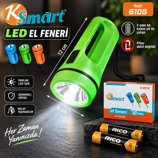 Hagiki Pilli Led Fener K0070