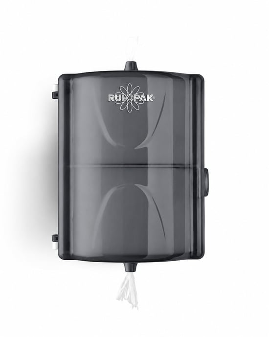 Rulopak İkiz Mini Cimri İçten Çekmeli Tuvalet Kağıdı Dispenseri - Siyah