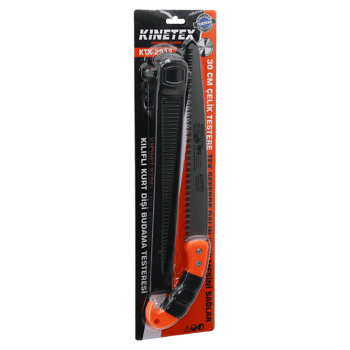 Kinetex Ktx-2912 ( Kurt Dişi ) ( 300mm ) Çelik Budama Testeresi ( Pls.kılıflı ) ( Plastik Saplı ) ( 30cm & Saplı=43cm )