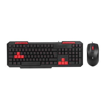 Everest Km-6825 ( Usb Kablolu ) Klavye & Mouse Set ( Kırmızı Tuşlu ) ( Q Klavye ) ( 1600dpi Mouse )