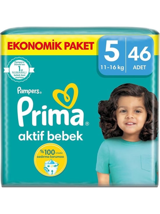 Prima Aktif 5 Numara Junior 46'lı Bebek Bezi