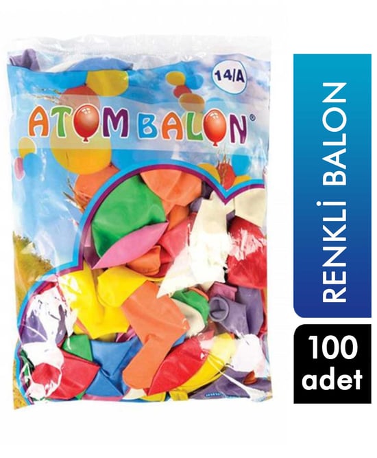 Atom Balon 14/a Renkli 100'lü Paket