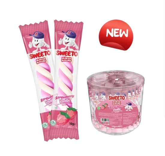 Sweeto Marshmallow Twister Çilek Vanilya 10g