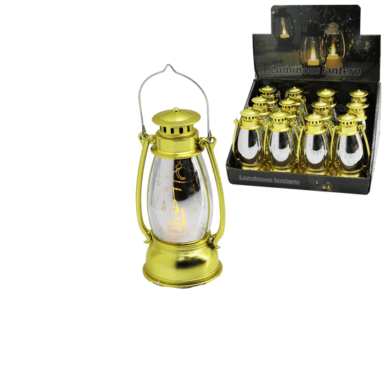 Luminous Lantern Sdr-lm-017 ( Gaz Lamba Model ) ( Pilli ) Ramazan Led Işık ( Gold & Plastik )