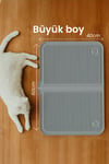 Ata Home Silikon Mama ve Kum Matı Havuzlu Yıkanabilir Kedi Tuvaleti Önü Kedi Kumu Paspası Büyük Boy 40x60