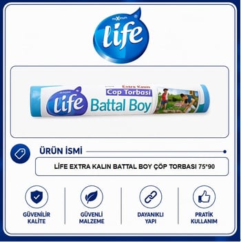 Life Extra Kalın Battal Çöp Torbası 10'lu