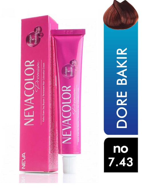 Nevacolor Premium Tüp Saç Boyası Dore Bakır 7.43