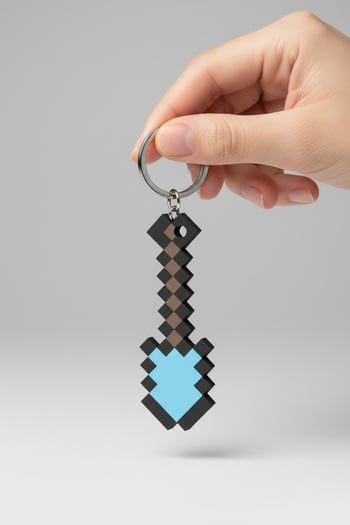 Minecraft Kürek Figürlü Anahtarlık