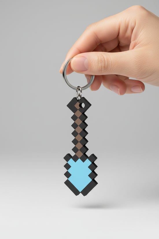 Minecraft Kürek Figürlü Anahtarlık