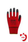 Beybi Pn3 Zebra Kırmızı Polyester Örme Nitril İş Eldiveni 10 Beden